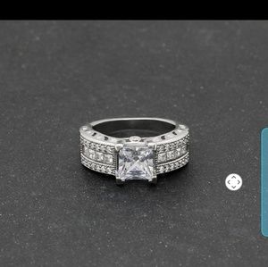 925 sterling silver and cz ring